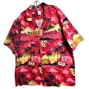 Aloha Republic Made in Hawaii Hawaiian Shirt‎ 2XL NWT Tropical Camp